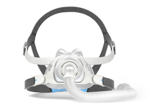 Vooraanzicht van een CPAP-masker van ResMed